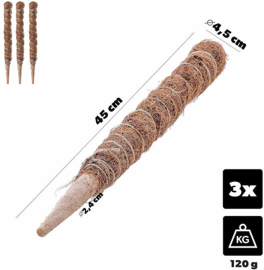 Kadax Kokos Pflanzenspieße Topfstütze 45 Cm 3 Stück