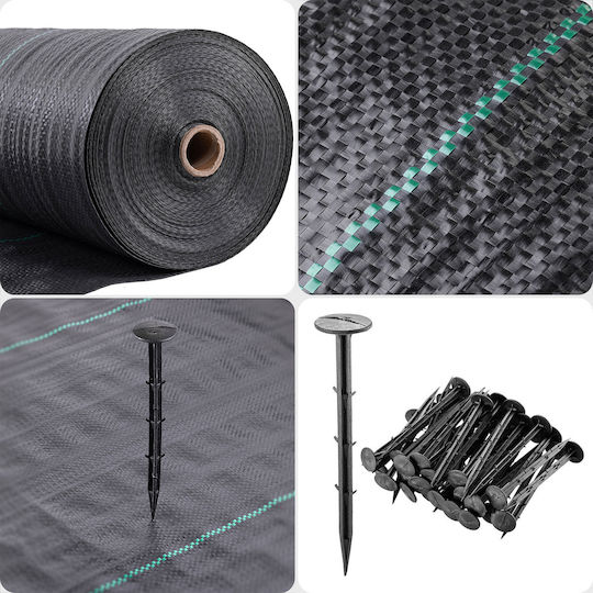 Kadax 47319 Ύφασμα Εδαφοκάλυψης 110gr/m² 1.6x50m Μαύρο