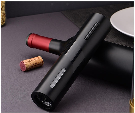 Kesnup Set Tirbușon Electric 6 Accesorii Vin Include Deschizător Electric Tăietor Folie Aerator De Turnare 2 Pompe Vid Dopuri Suport Ergonomic Alimentat De 4 Baterii Aa Material Abs Premium Negru