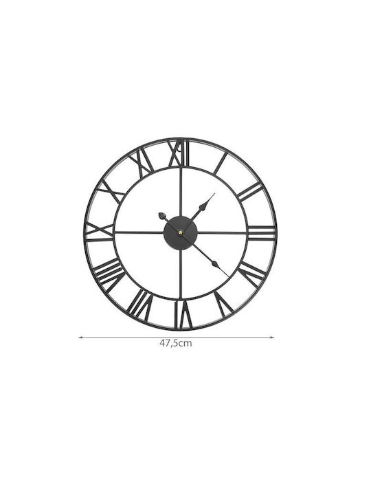 Antique Wall Clock Black Ø47.5cm