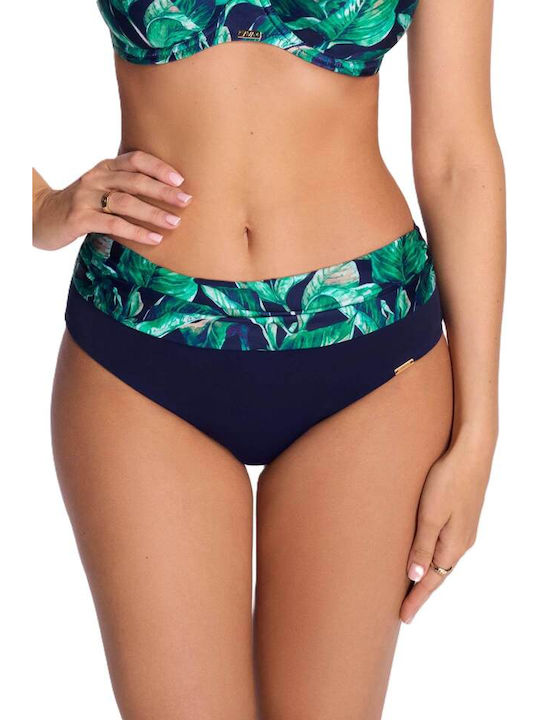 Slip Bikini Verde-Albastru