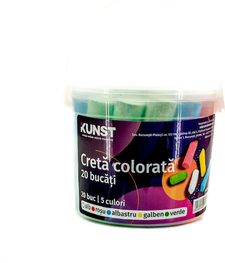 Set De Crete Colorate Rotunde 20 Bucăți Culori Diverse