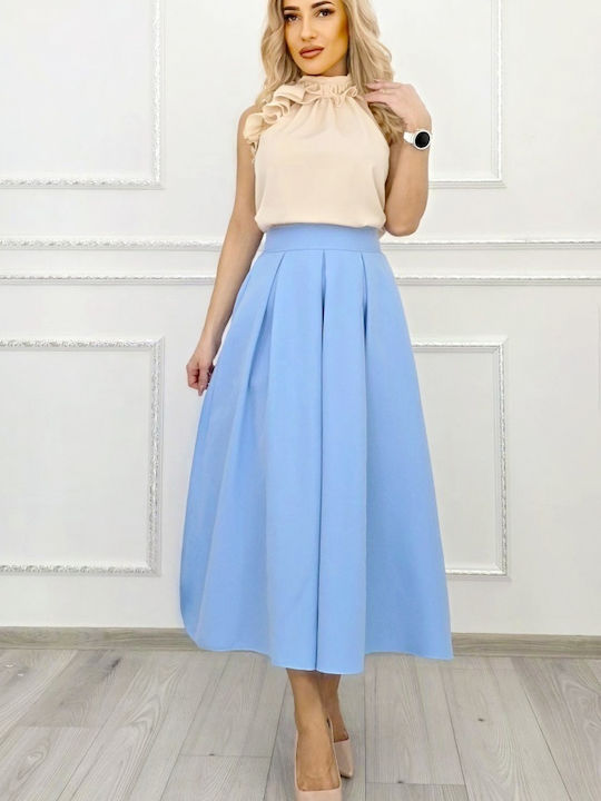 Fustă-Skorts Pentru Femei Talie Înaltă Baby Blue