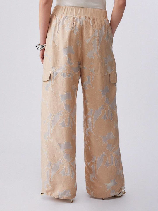 Women's Fabric Trousers Champagne TA6201T345A C3884