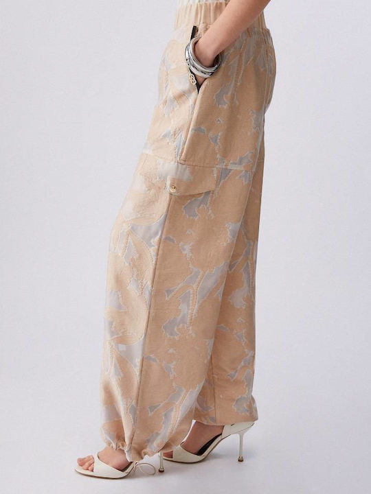 Women's Fabric Trousers Champagne TA6201T345A C3884
