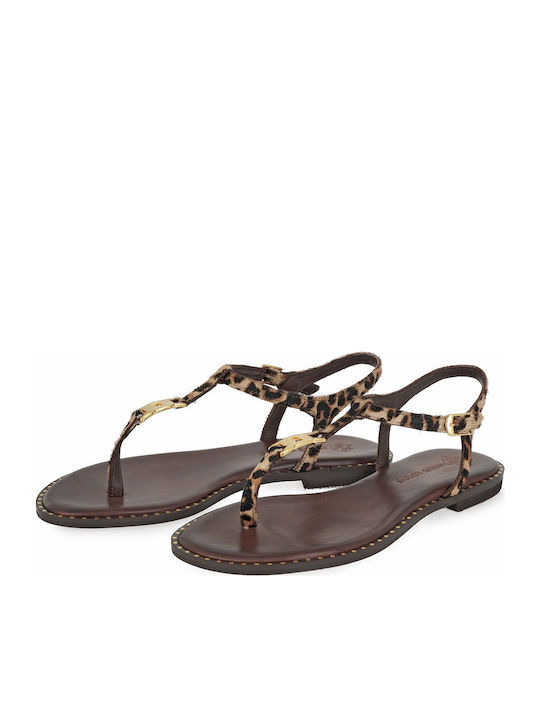 Sandale Casual Damă Din Piele Animal Print