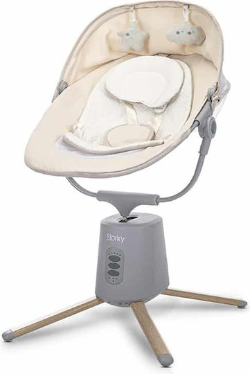 Lorelli Electric Baby Relax Swing Storky With Music and Vibration Beige for Child up to 5.2kg