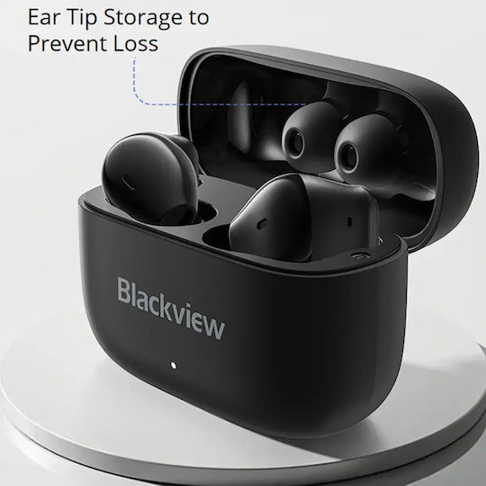 BlackView AirBuds 16 Bluetooth Handsfree Ακουστικά με Αντοχή στον Ιδρώτα και Θήκη Φόρτισης Μαύρα