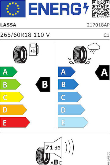 Lassa 265/60R18 110VV Θερινό Λάστιχο Αυτοκινήτου