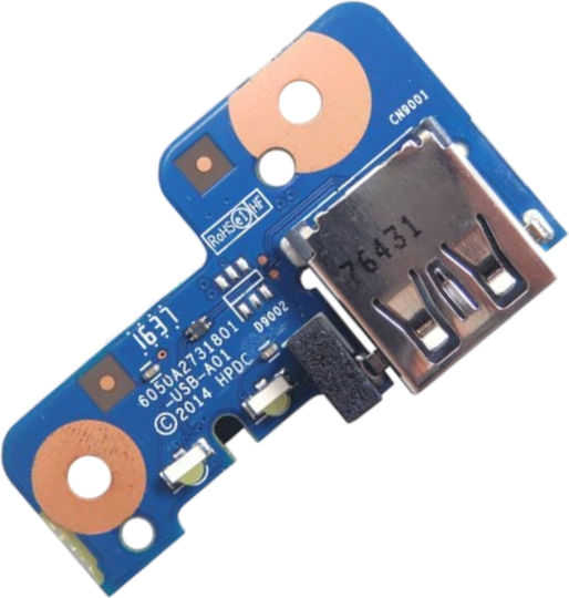 USB Board Laptop HP 240 G4 240 G5 245 G4 245 G5 340 G3 348 G3 348 G4 X360 1030 G2 14-ac 14-af 14-am 14-an 14-am052nr 813515-001 6050a2731801 Ribbon Cable Code 1-brd323