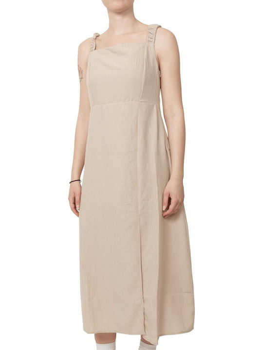 Sommer Maxi Damenkleid Beige