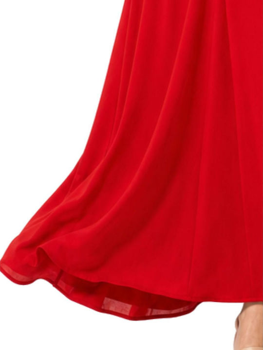 Summer Maxi Dress for Wedding / Christening Red