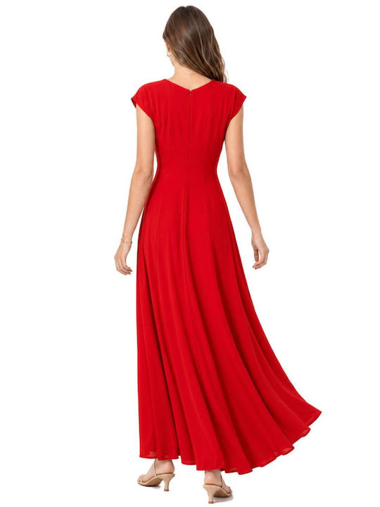 Summer Maxi Dress for Wedding / Christening Red