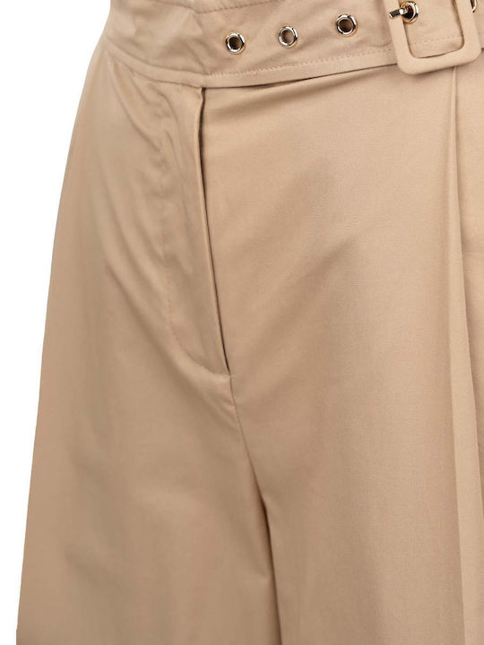Women's High Waist Beige Pantaloons