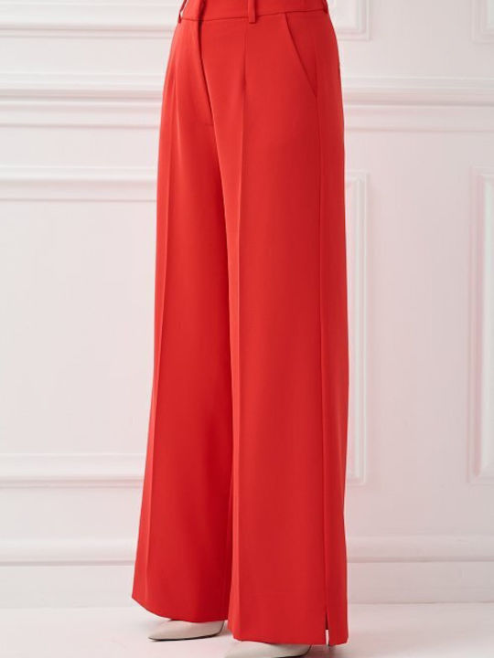Women's Fabric Trousers Red