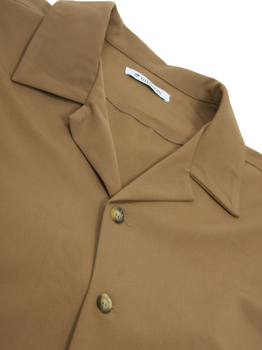 Short Sleeve Brown Shirt