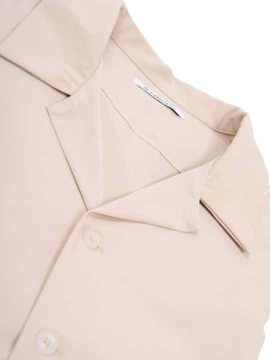 Kurzärmeliges Herrenhemd Beige