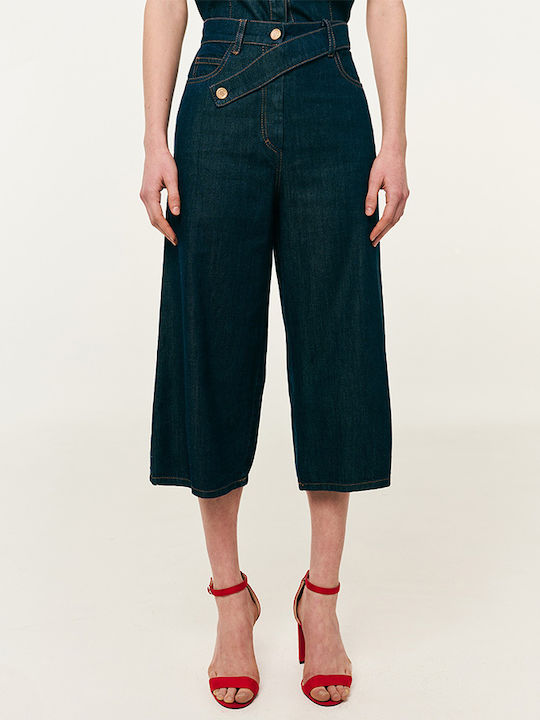 Bermudă Denim Albastră Pentru Femei