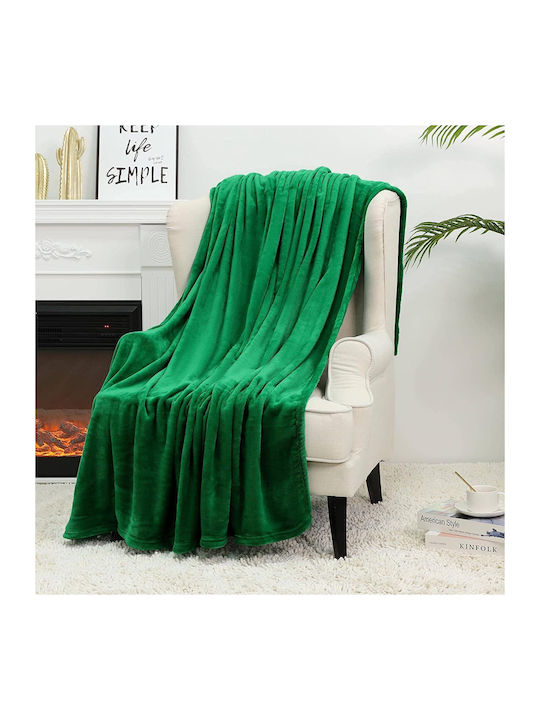 Pelzige Decke Einzeln 150x210cm Grün