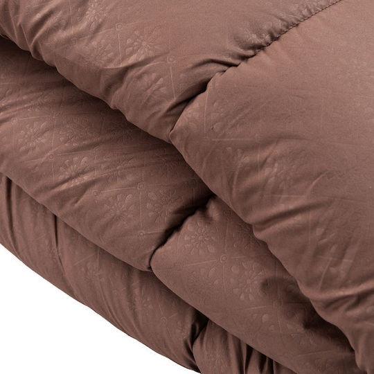 Doppeltes 200x210cm Braun Steppdecke