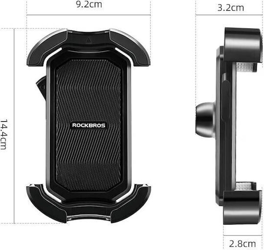 Rockbros 25210032001 Black Bicycle Phone Holder
