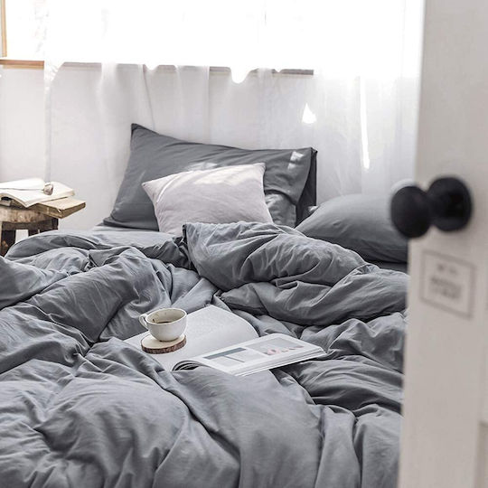 Rebeka Home Подредба Тъмно Сиви Калъфки За Възглавници 50x70см kal9002_144_0