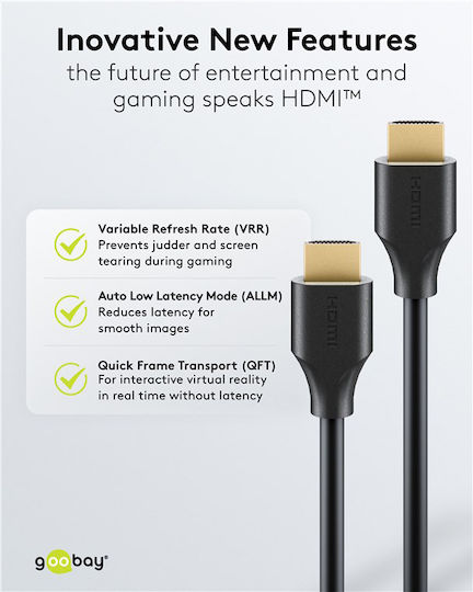 Goobay HDMI-Kabel Männlich 1m Schwarz