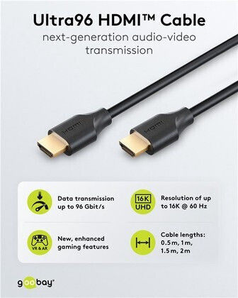 Goobay HDMI-Kabel Männlich 1m Schwarz