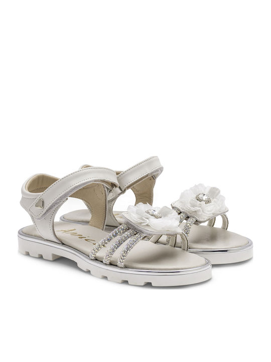 Kindersandalen Weiß 6704-Weiß/Silber