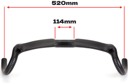 Roxar Tech RX.PARTS013 Τιμόνι Ποδηλάτου 31.8mm 550mm Μαύρο