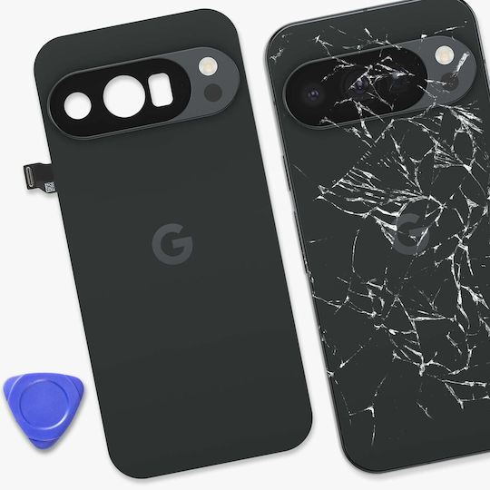 Оригинален заден капак Google Pixel 10 Pro с предварително поставено лепило черен