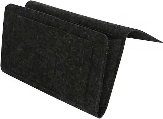 Organizator De Noptieră Înlocuitor Material Fetru Mai Multe Compartimente Capacitate Mare Dormitor Paturi Suprapuse Spital Călătorie 32 X 20 Cm Negru