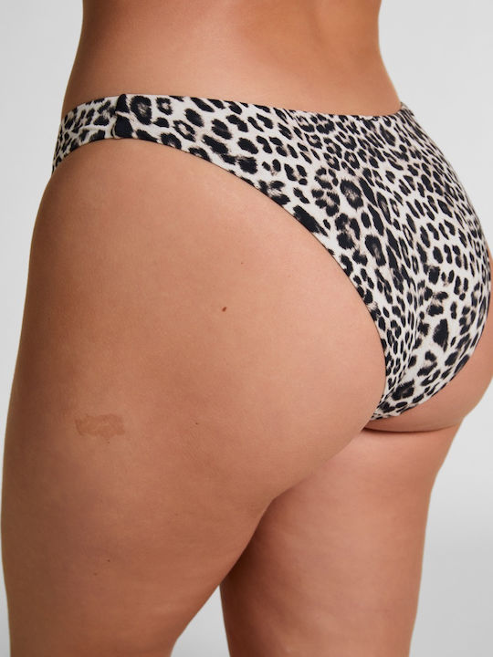 Slip Bikini Inferioare Talie Înaltă Negru