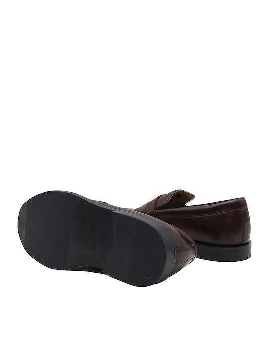 Δερμάτινα Ανδρικά Loafers σε Μπορντό Χρώμα