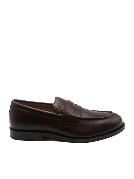 Δερμάτινα Ανδρικά Loafers σε Μπορντό Χρώμα