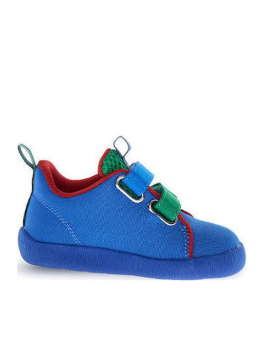 Kids Sneakers Anatomic Barefoot with Hoop & Loop Closure Blue