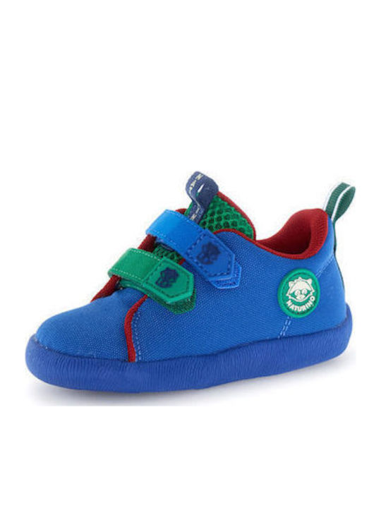 Kids Sneakers Anatomic Barefoot with Hoop & Loop Closure Blue