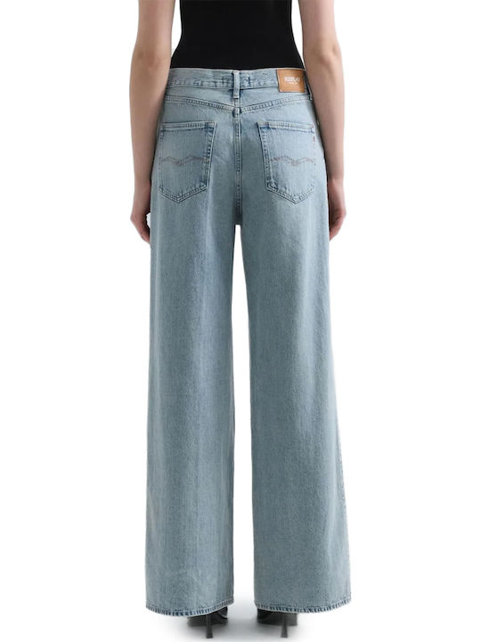 Replay Nalaja Low Rise Women's Jean Pants in Wide Leg Style Replay Nalaja Low Rise Women's Jean Pants in Wide Leg Style