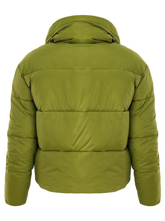 Дамско Puffer Яке за Зима Зелено