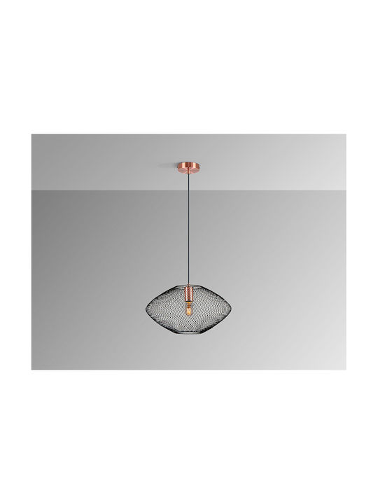 Adjustable Black Grid Pendant Ceiling Light with E27 Socket