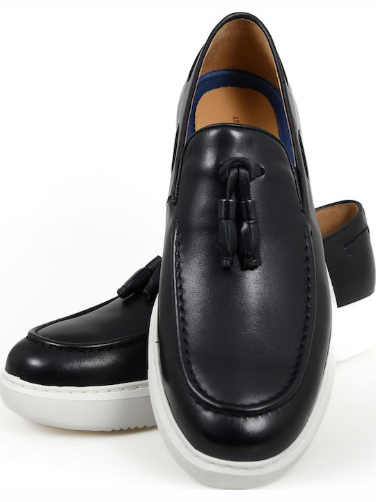 Δερμάτινα Ανδρικά Loafers σε Μαύρο Χρώμα