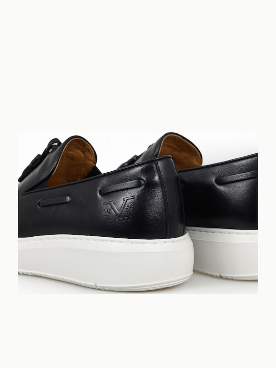 Δερμάτινα Ανδρικά Loafers σε Μαύρο Χρώμα