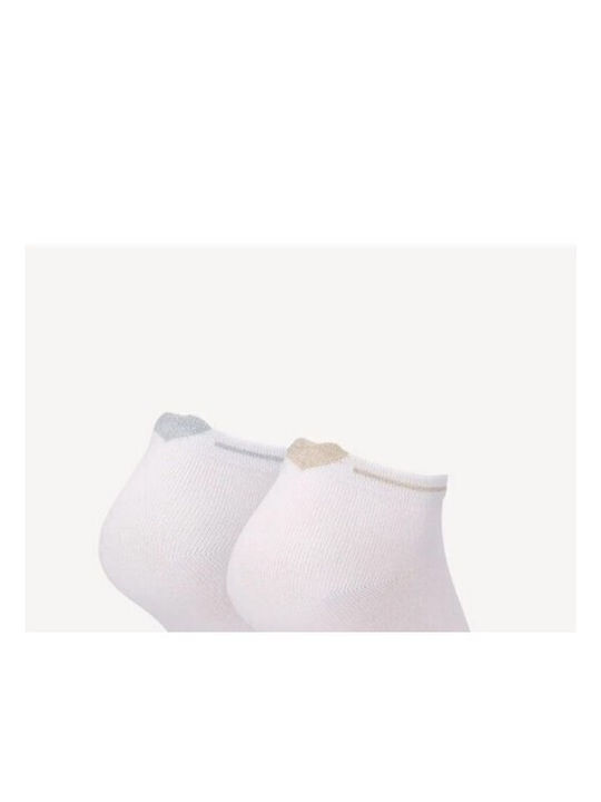 Tamaris Γυναικείες Κάλτσες Gold/silver White 2Pack