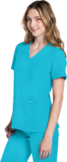 Cherokee Originals Ultra Female Medical Blouse Turquoise