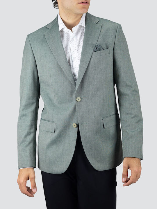 Men’s Suit Jacket With Regular Fit Green