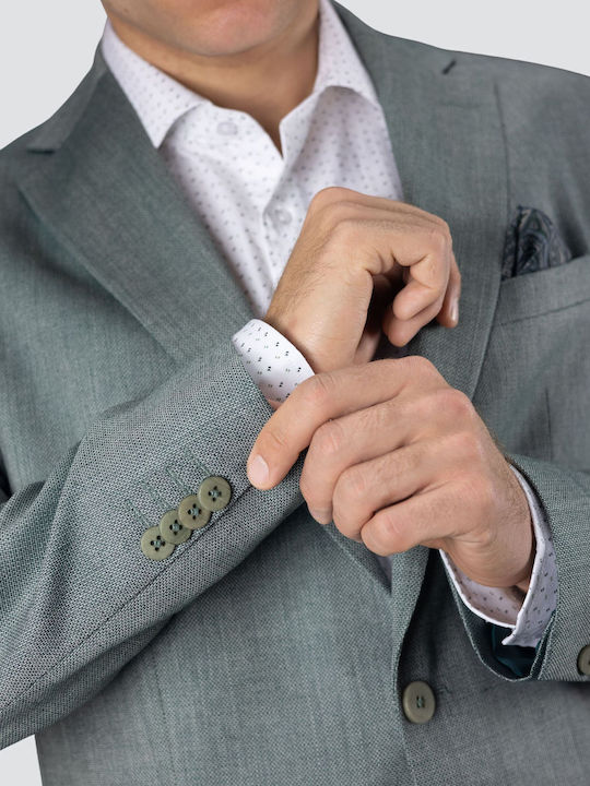 Men’s Suit Jacket With Regular Fit Green
