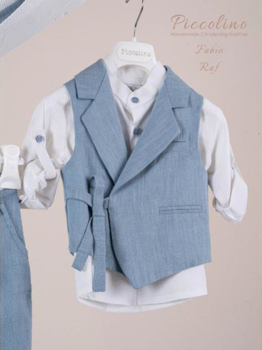 Piccolino Costum De Botez Pentru Băieți Fabio Fabio Albastru
