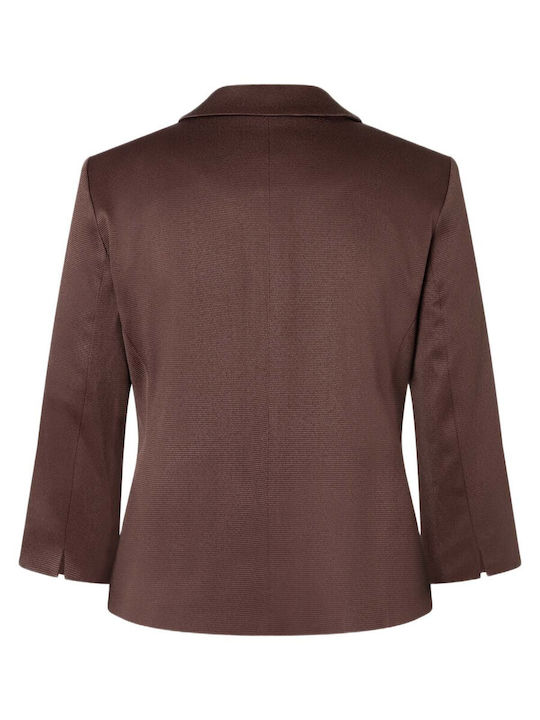 MORE & MORE Short Women's Blazer Brown