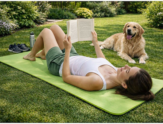 Verk Group Saltea de Gimnastică Pilates Verde (183x60cm)