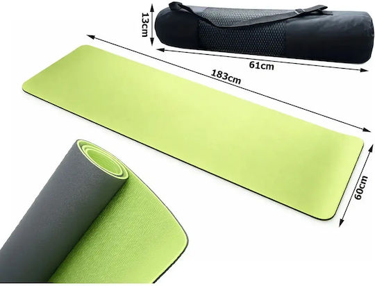 Verk Group Saltea de Gimnastică Pilates Verde (183x60cm)